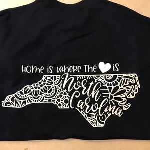 HOME IS WHERE THE HEART IS custom t-shirt